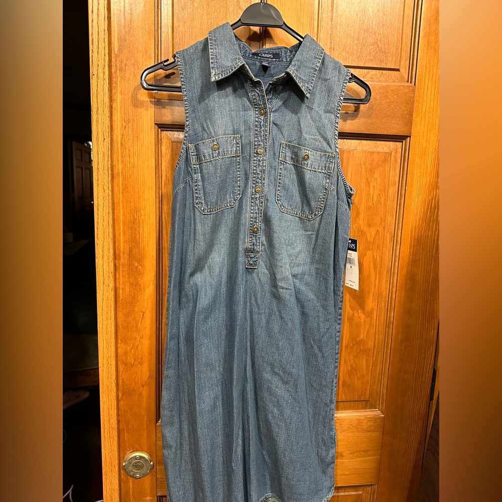 Denim chaps dress , New with tags